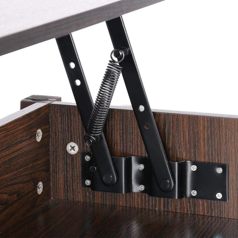 Yaheetech Wood Lift Top Coffee Table with Hidden Storage and Shelf, Espresso Coffee Tea Table with Lift Top, Home Living Room Furniture