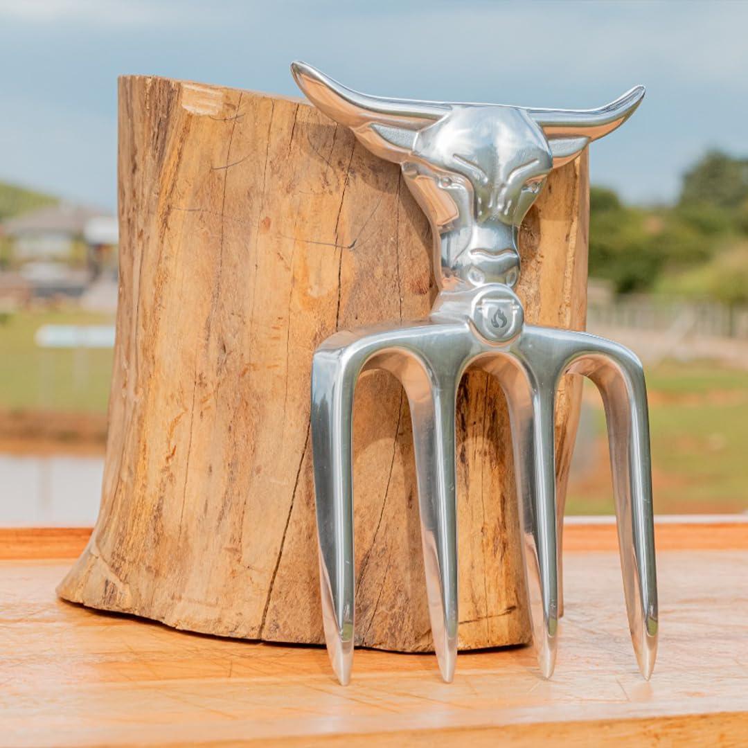 Brazilian Flame Meat Shredder Claw - Bull, 4 Long Teeth Fork