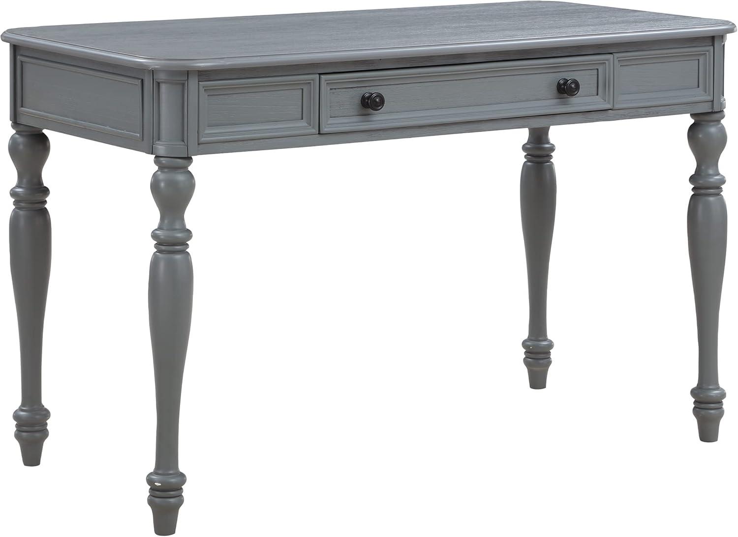 Plantation Gray Solid Wood Desk with Drawer, 48"