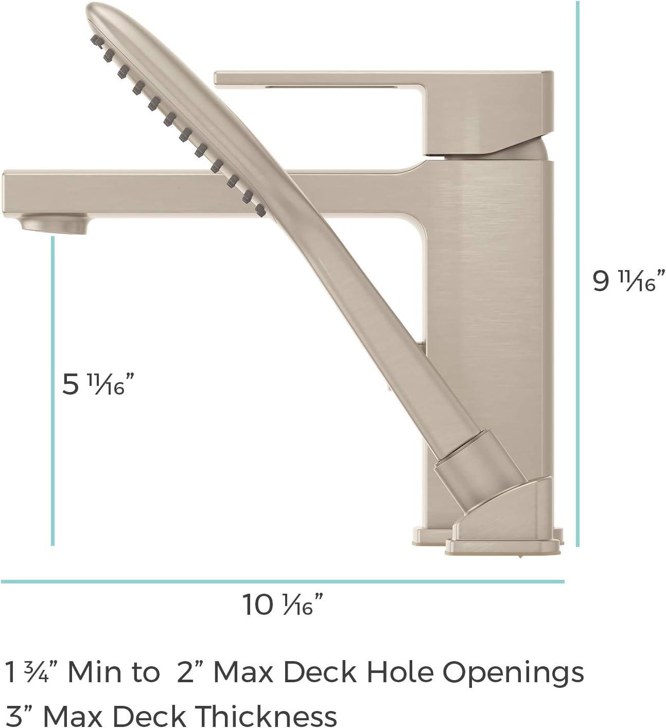 Deckard Single Handle Deck Mounted Tub Spout with Diverter and Handshower