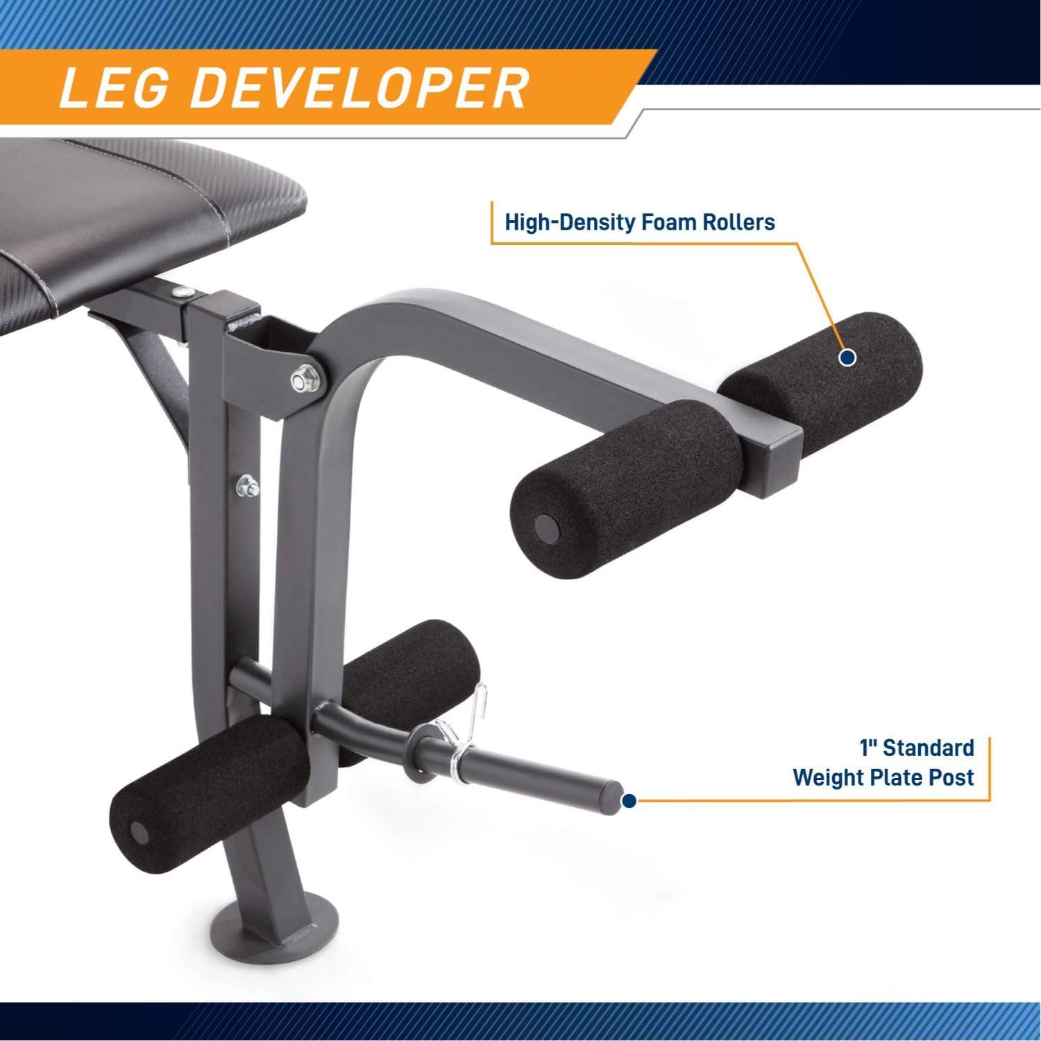 Marcy Pro Marcy Standard Bench with 100 Lb. Weight Set MD-2082W