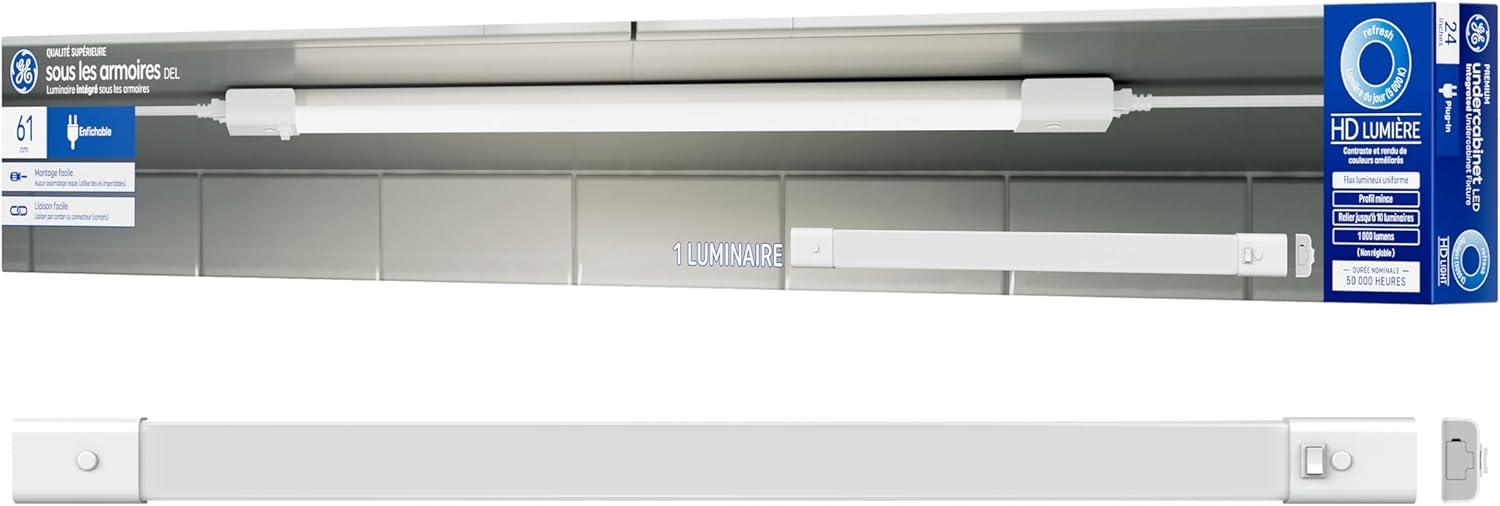 GE Household Lighting Undercab Refresh Direct Wire and Plug-In 24" Linkable Fixture