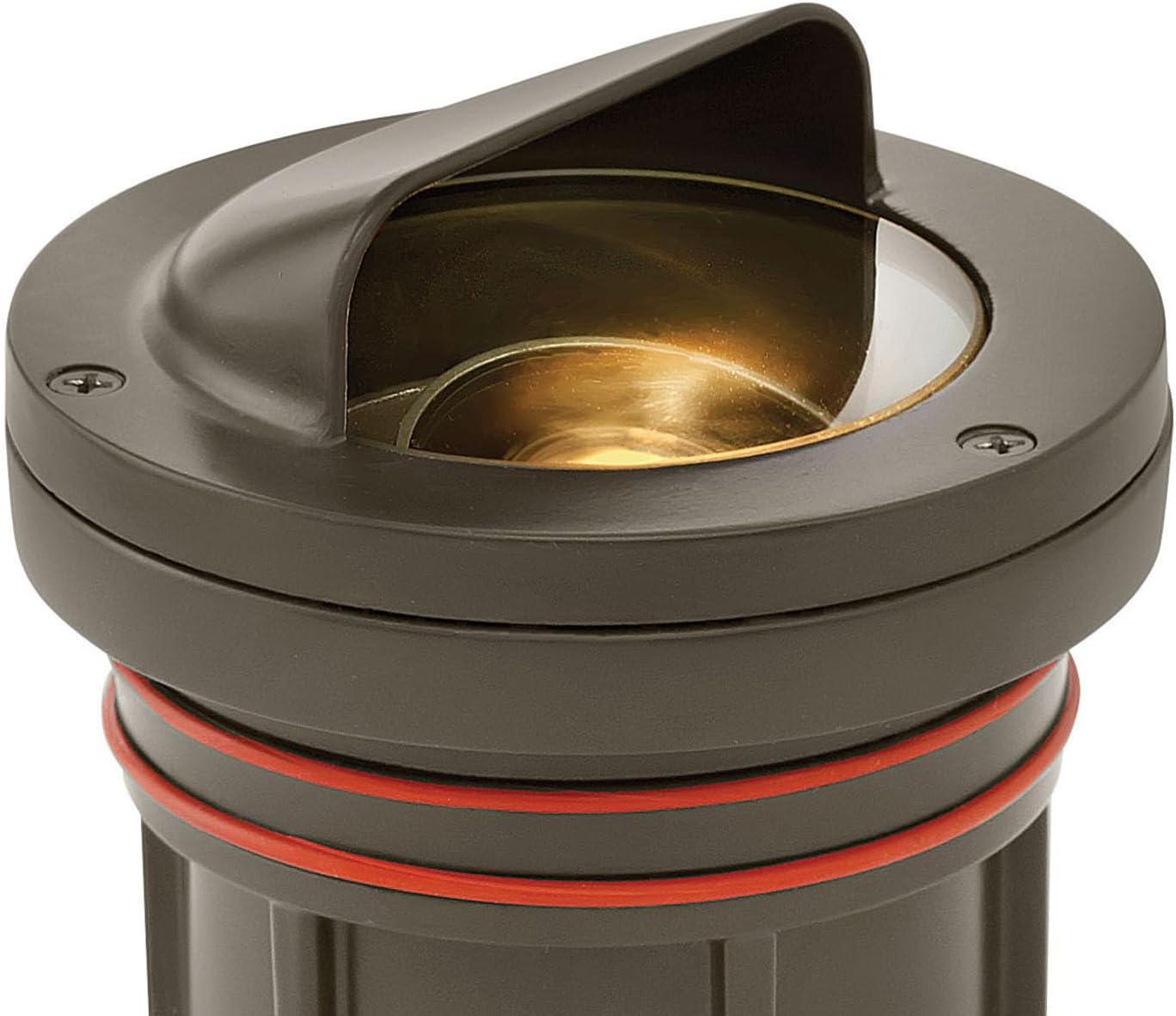 Bronze Low Voltage LED Shielded Well Light with Clear Lens