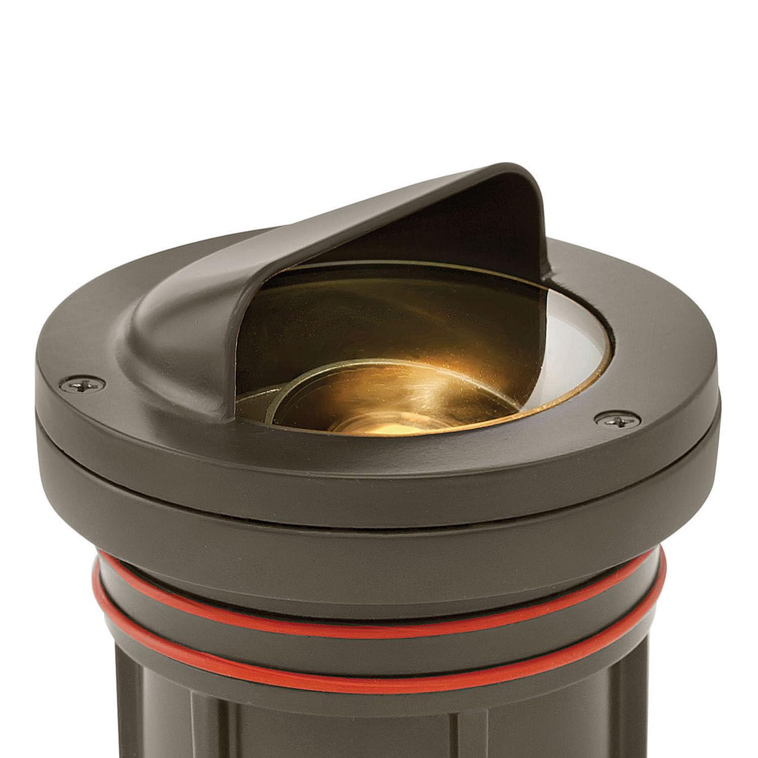 Bronze Low Voltage LED Shielded Well Light with Clear Lens