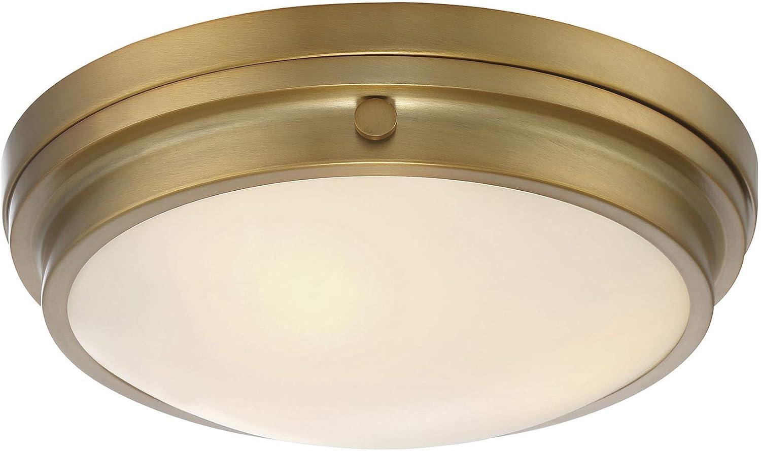 Savoy House Lucerne 3 - Light Flush Mount in  Warm Brass