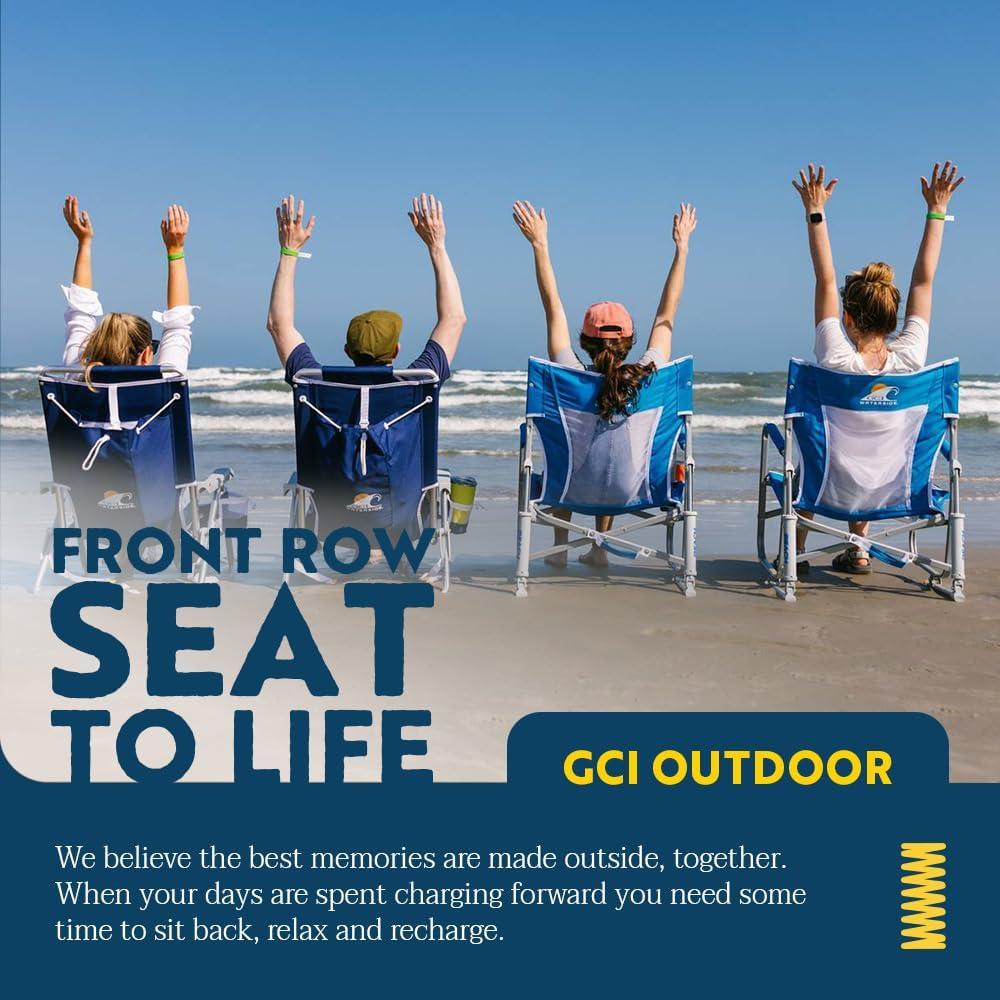 GCI Outdoor Pod Rocker Beach Chair, Saybrook Blue