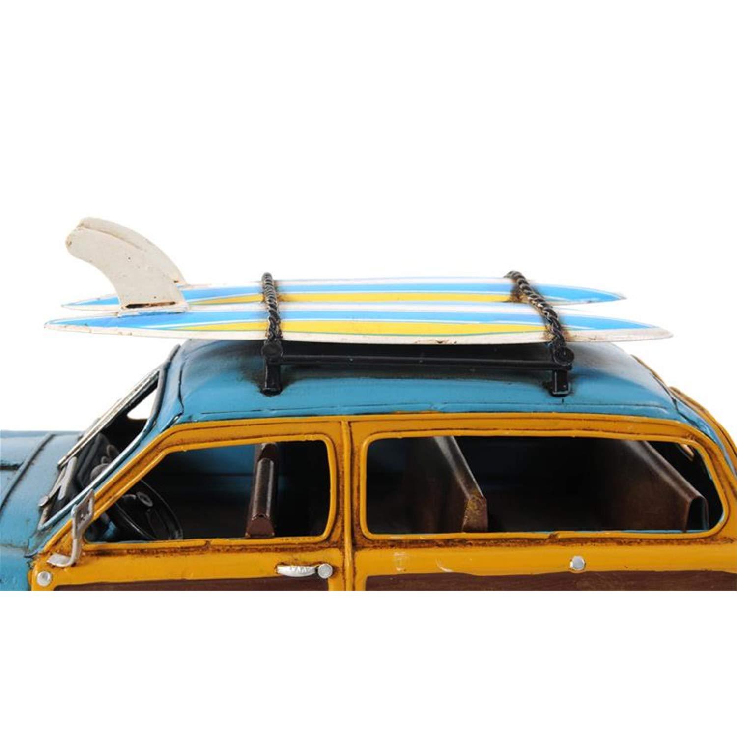 1949 Green Ford Wagon Car W/Two Surfboards