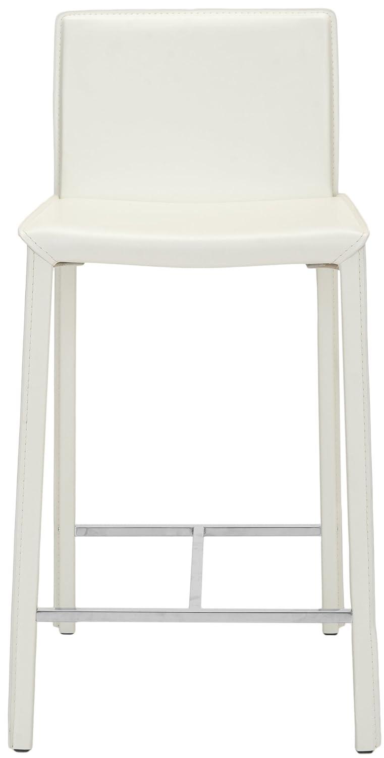 Jason 24" H Counter Stool (Set of 2) - FOX2003 - White - Safavieh Couture