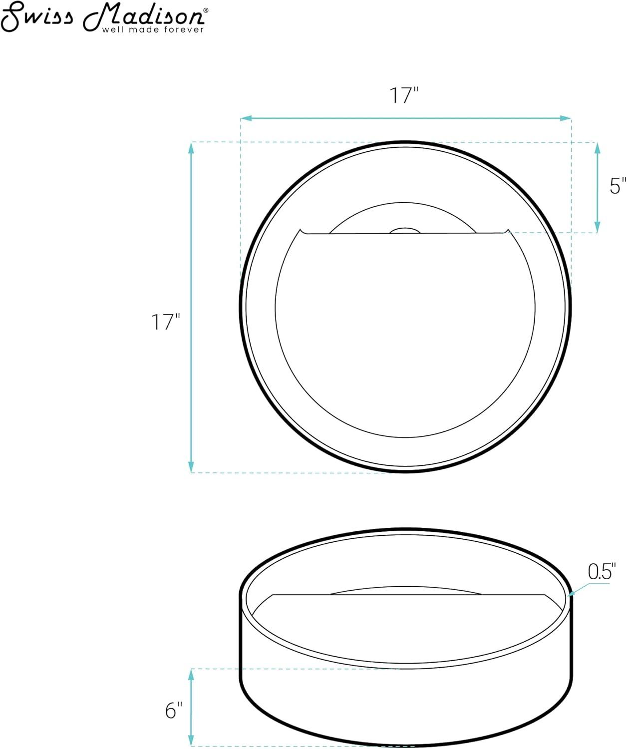 Beau 16.5" Round Vessel Bathroom Sink