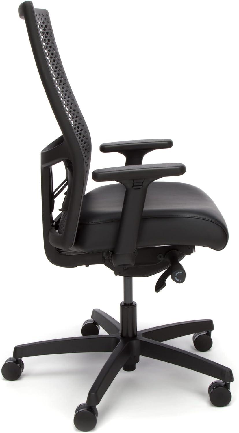 Black Mesh Ergonomic Task Chair with Adjustable Arms