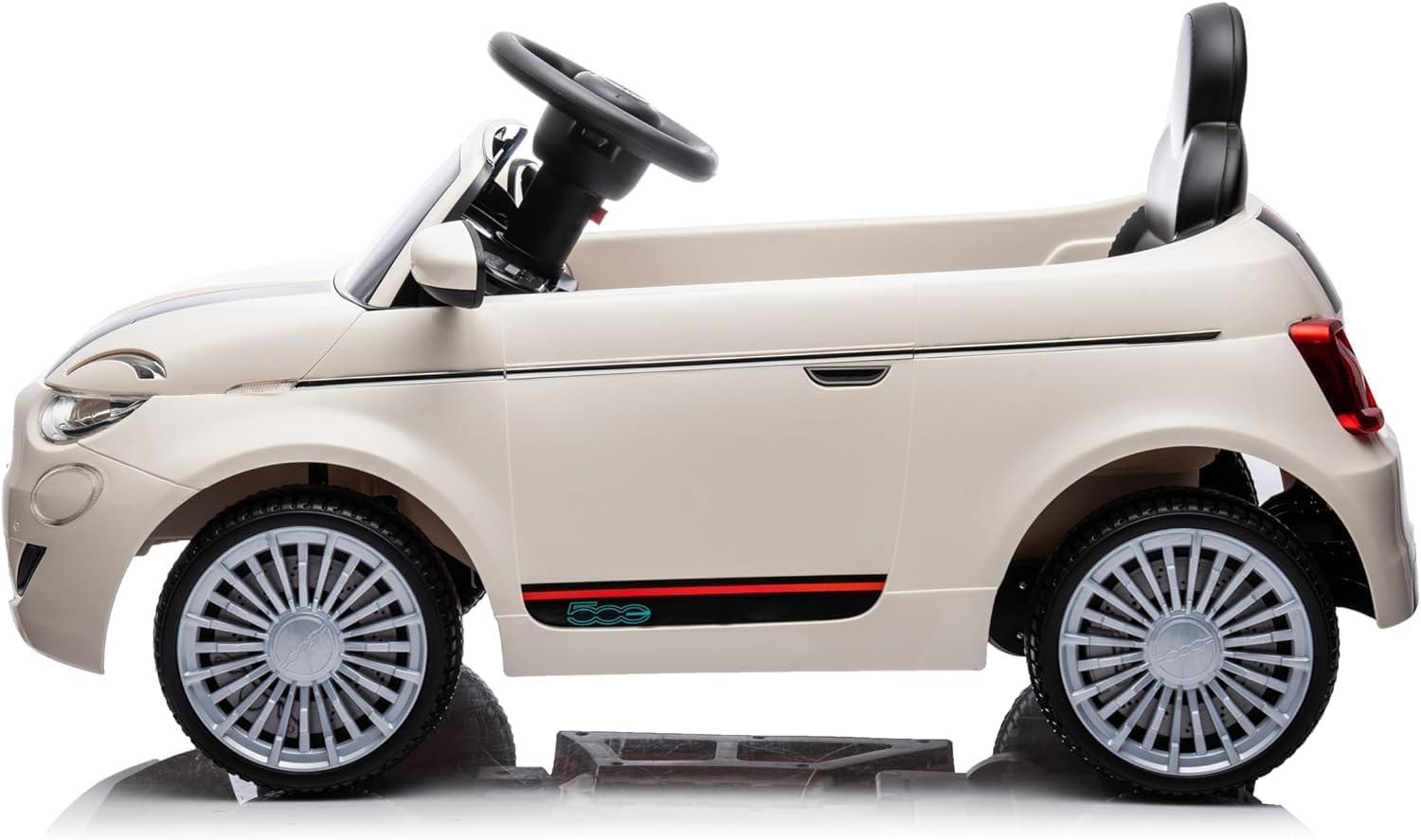 Best Ride On Cars Fiat 500 12V White