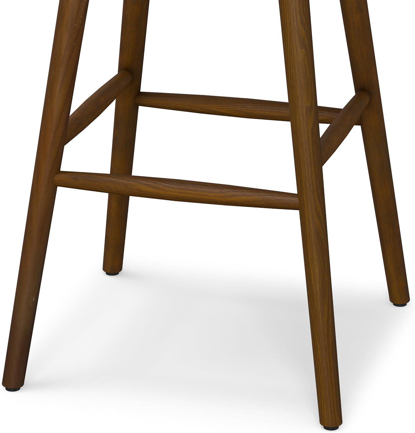 Teagan Dark Walnut 30" Backless Wood Bar Stool