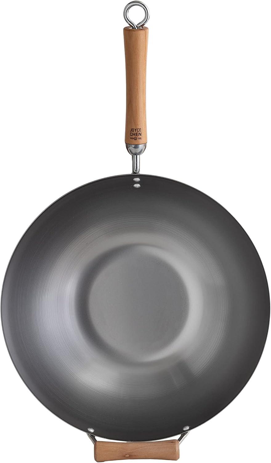 14-Inch Carbon Steel Wok with Birch Handles