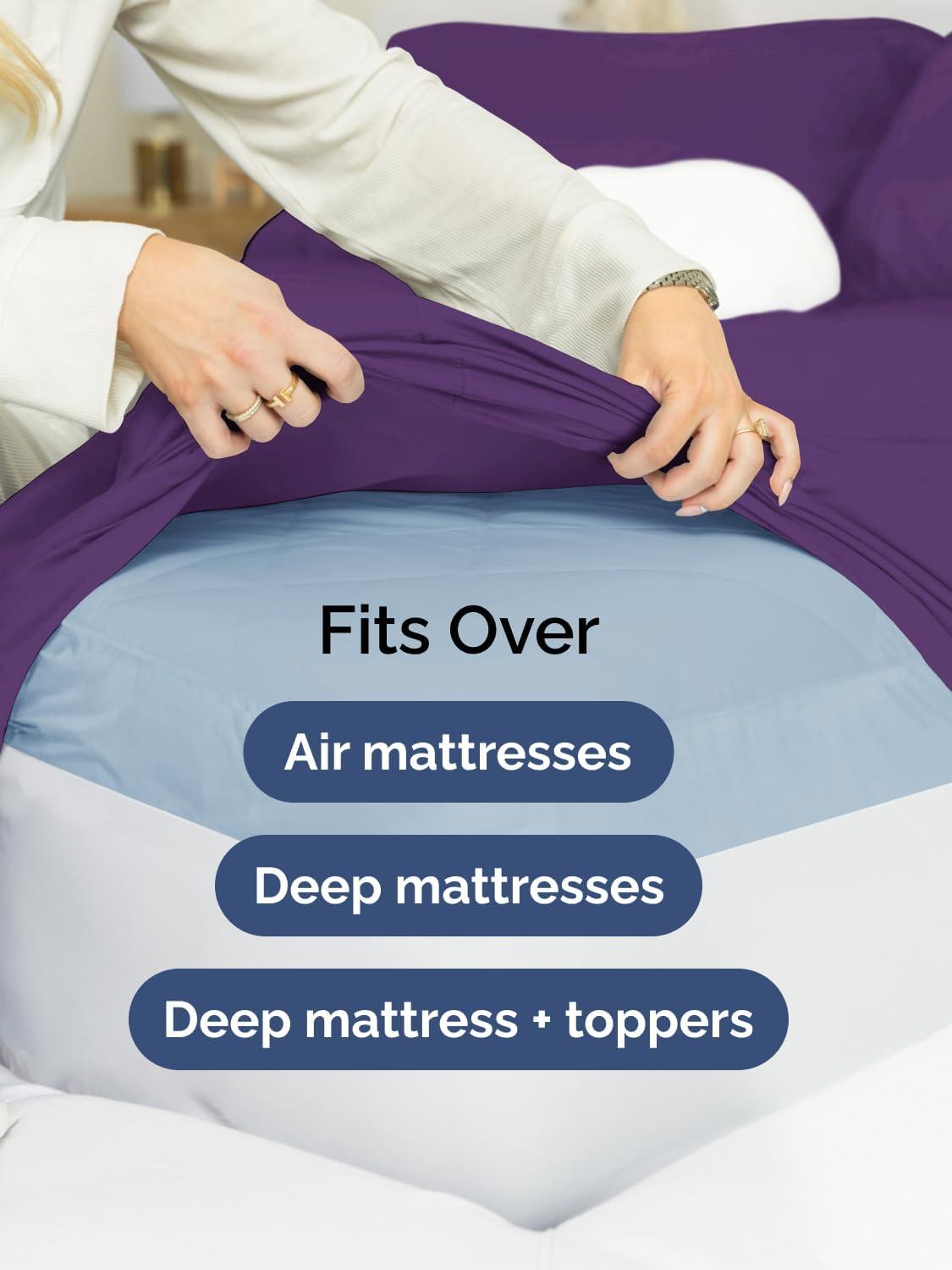 CGK Linens 6 Piece Extra Deep Pocket Ultra Soft & Cooling Sheet Set