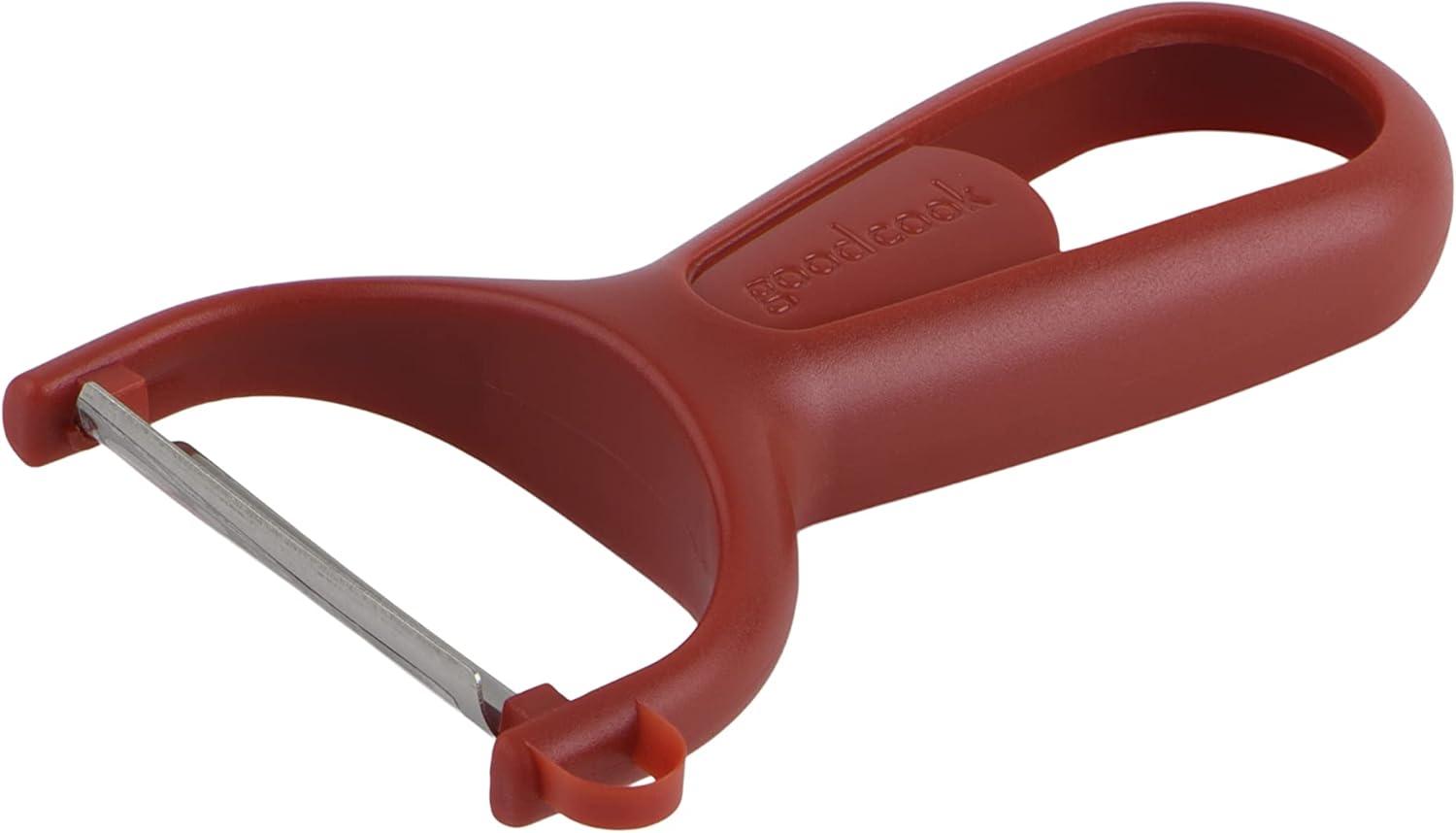 Red Stainless Steel Loop Handle Peeler