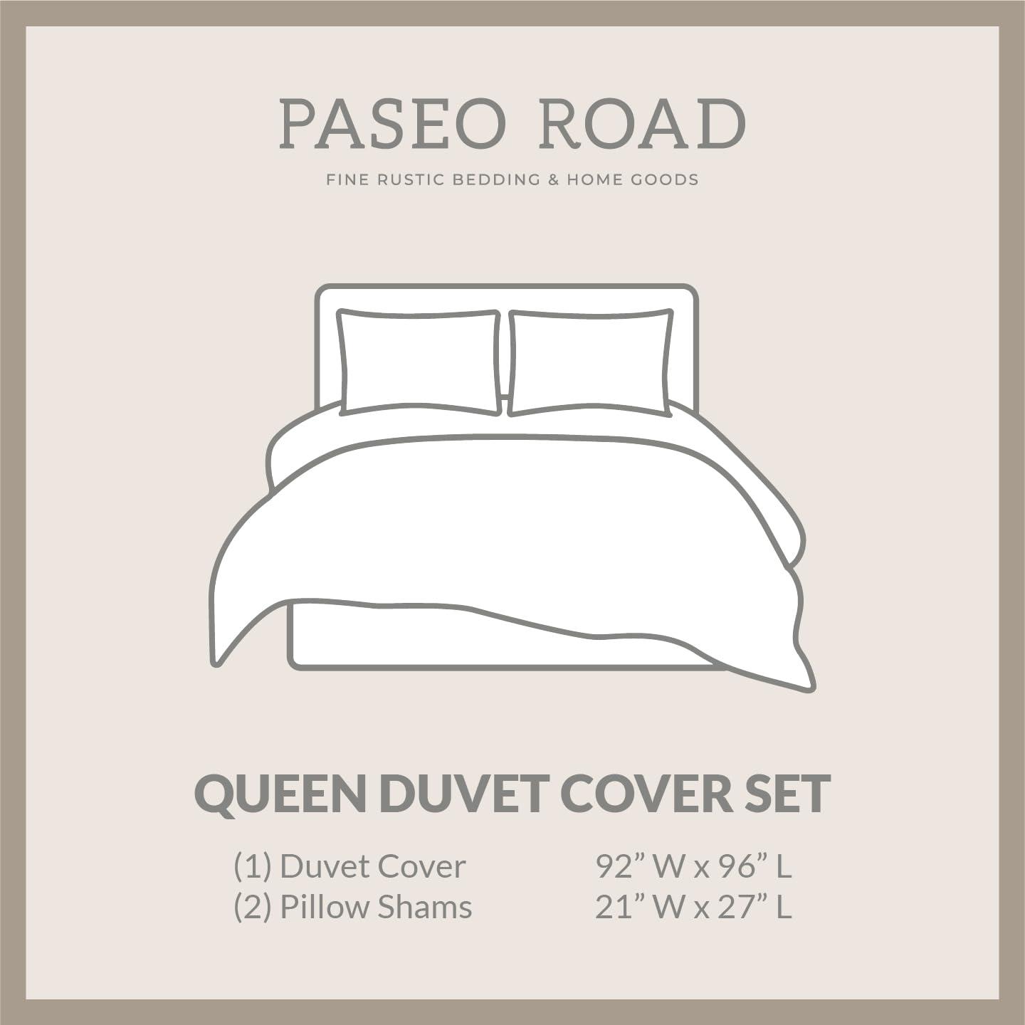 Queen Size White Cotton Bedspread Cover with Black Embroidery