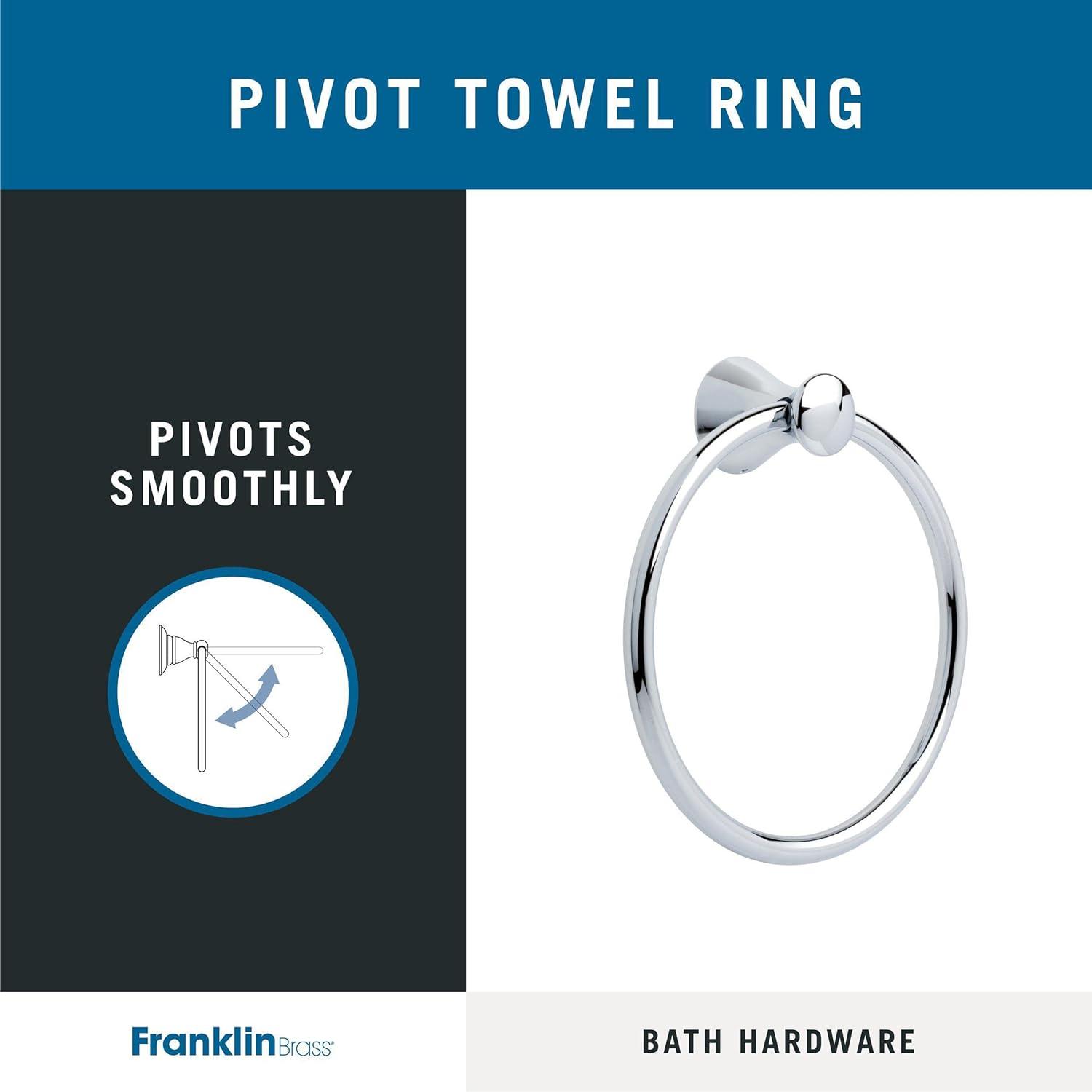 Polished Chrome Wall Mounted Towel Ring