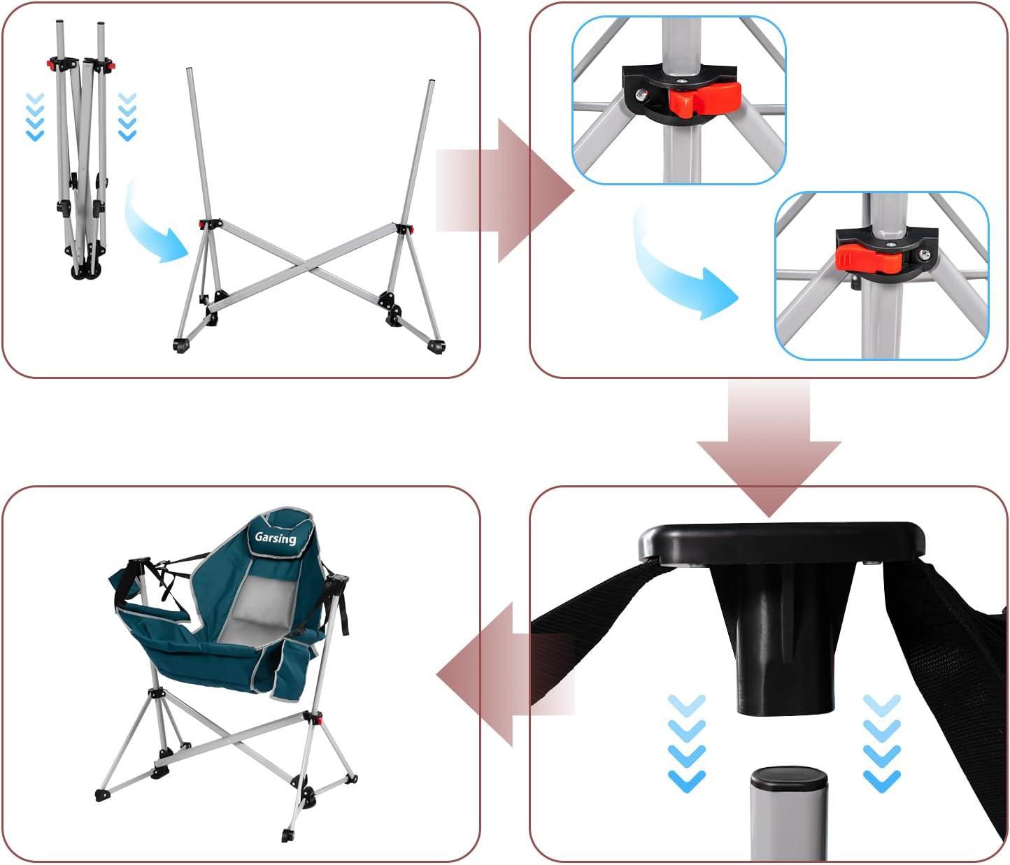 Green Folding Camping Chair with Carrying Bag