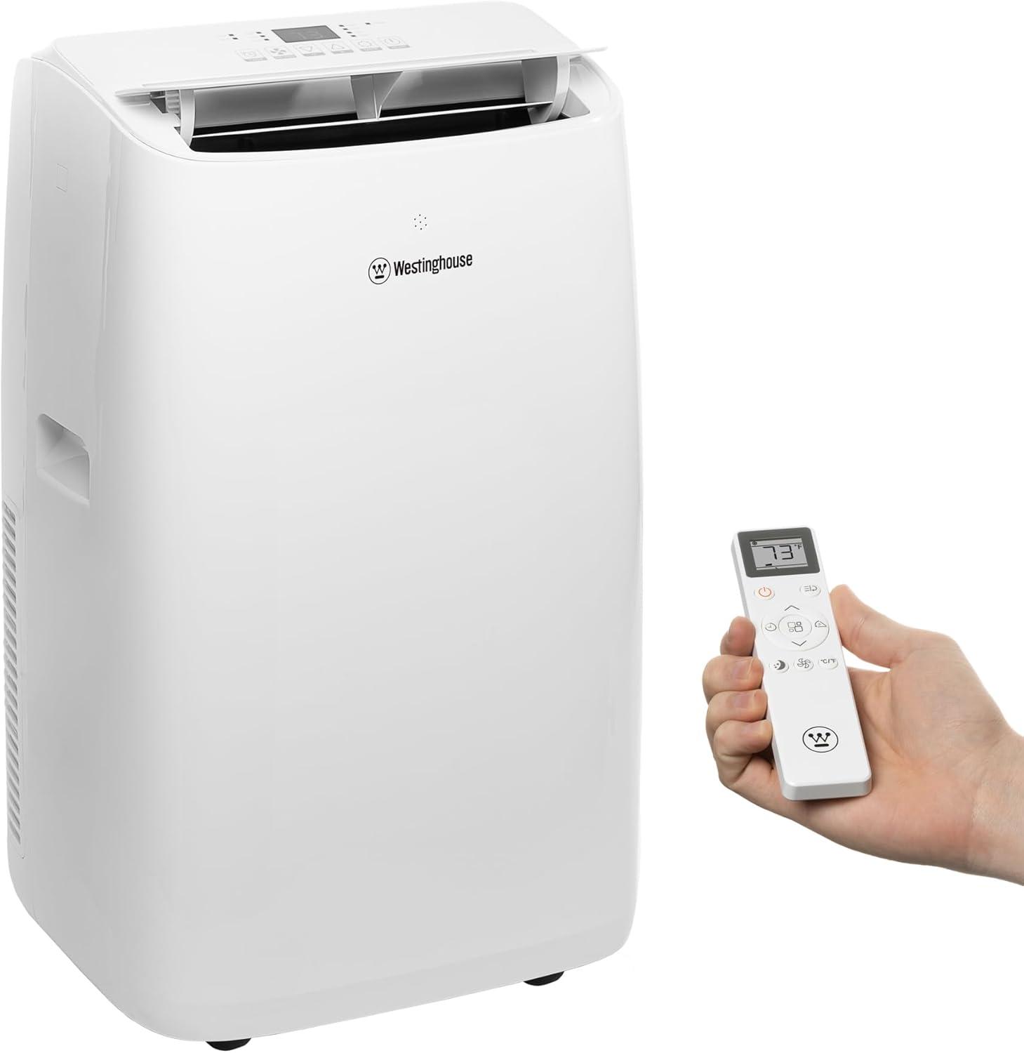 Westinghouse 14,000 BTU White Portable Air Conditioner with Heat Pump and Remote