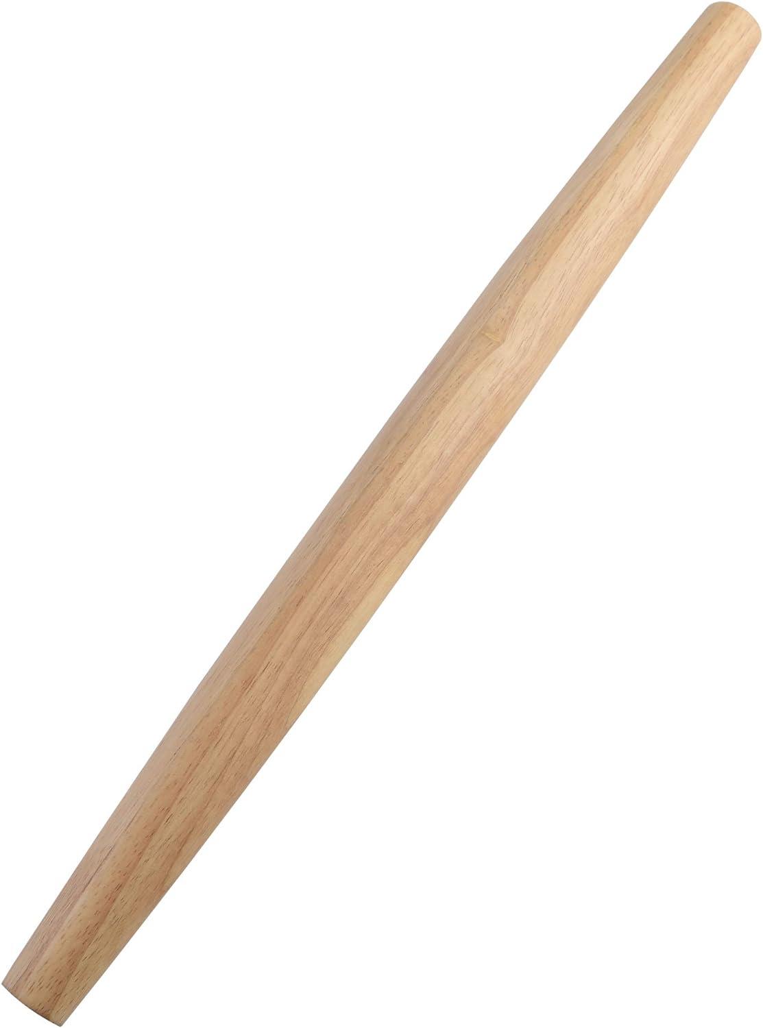 French Rolling Pin (17 Inches) –WoodenRoll Pin for Fondant, Pie Crust, Cookie, Pastry, Dough –Tapered Design & Smooth Construction - Essential Kitchen Utensil