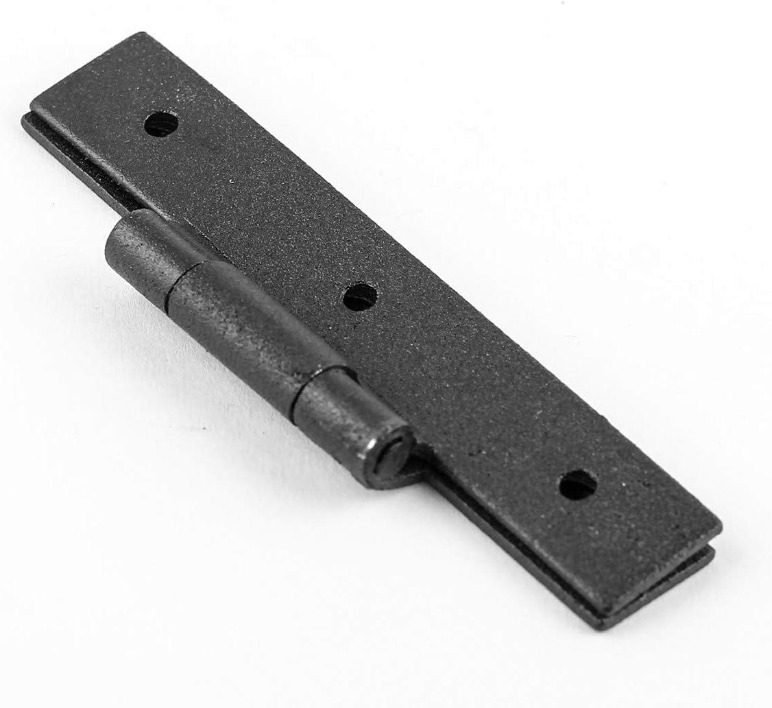 Black Wrought Iron Cabinet H Hinge 3.5" H 1/4" Offset Door Hinge