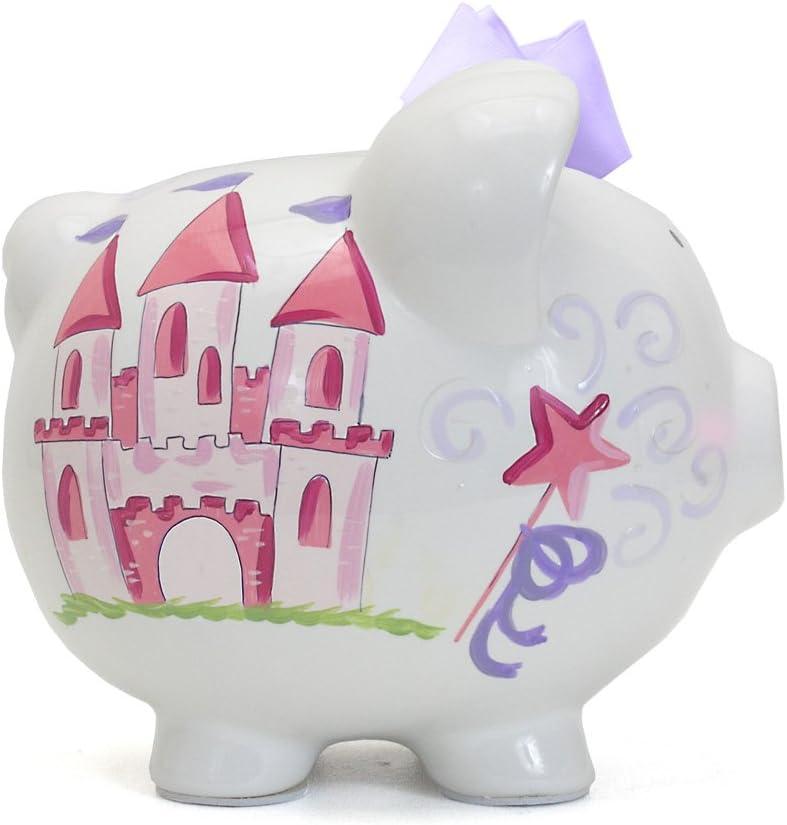 Bank Fancy Fairy Castle Piggy Bank Ceramic Crown Money Saver 36847