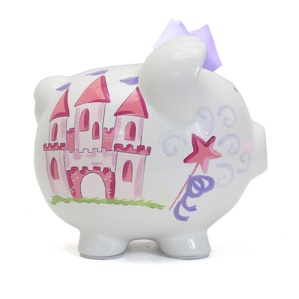 Bank Fancy Fairy Castle Piggy Bank Ceramic Crown Money Saver 36847
