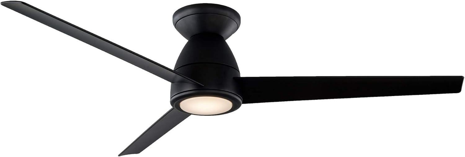 Tip Top 3 - Blade Smart Flush Mount Ceiling Fan with LED Light Kit and Bluetooth Remote Control Included Included
