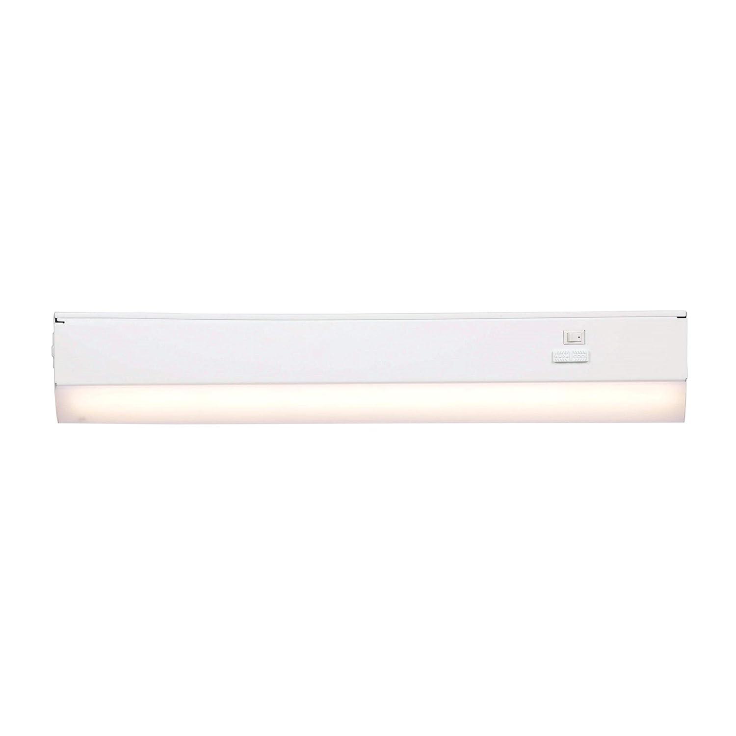Good Earth Lighting UC1138WH118LF0G 18 in. LED Smooth Light Under Cabinet Light - White Finish
