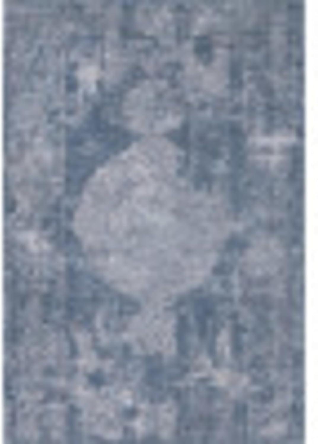 Unique Loom Portland Collection Area Rug - Woodburn (6' 1" x 9' Rectangle Blue/Ivory)