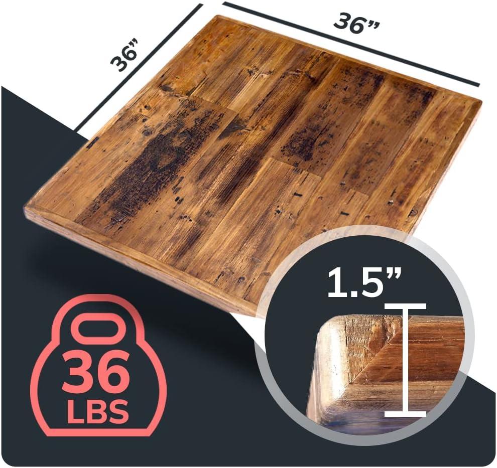 36'' Reclaimed Wood Rectangular Dining Table Top