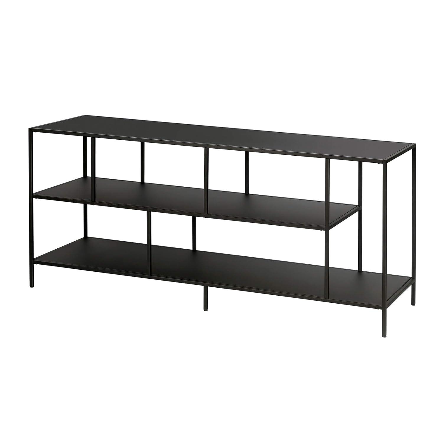 Three Shelf TV Stand in White - Henn&Hart