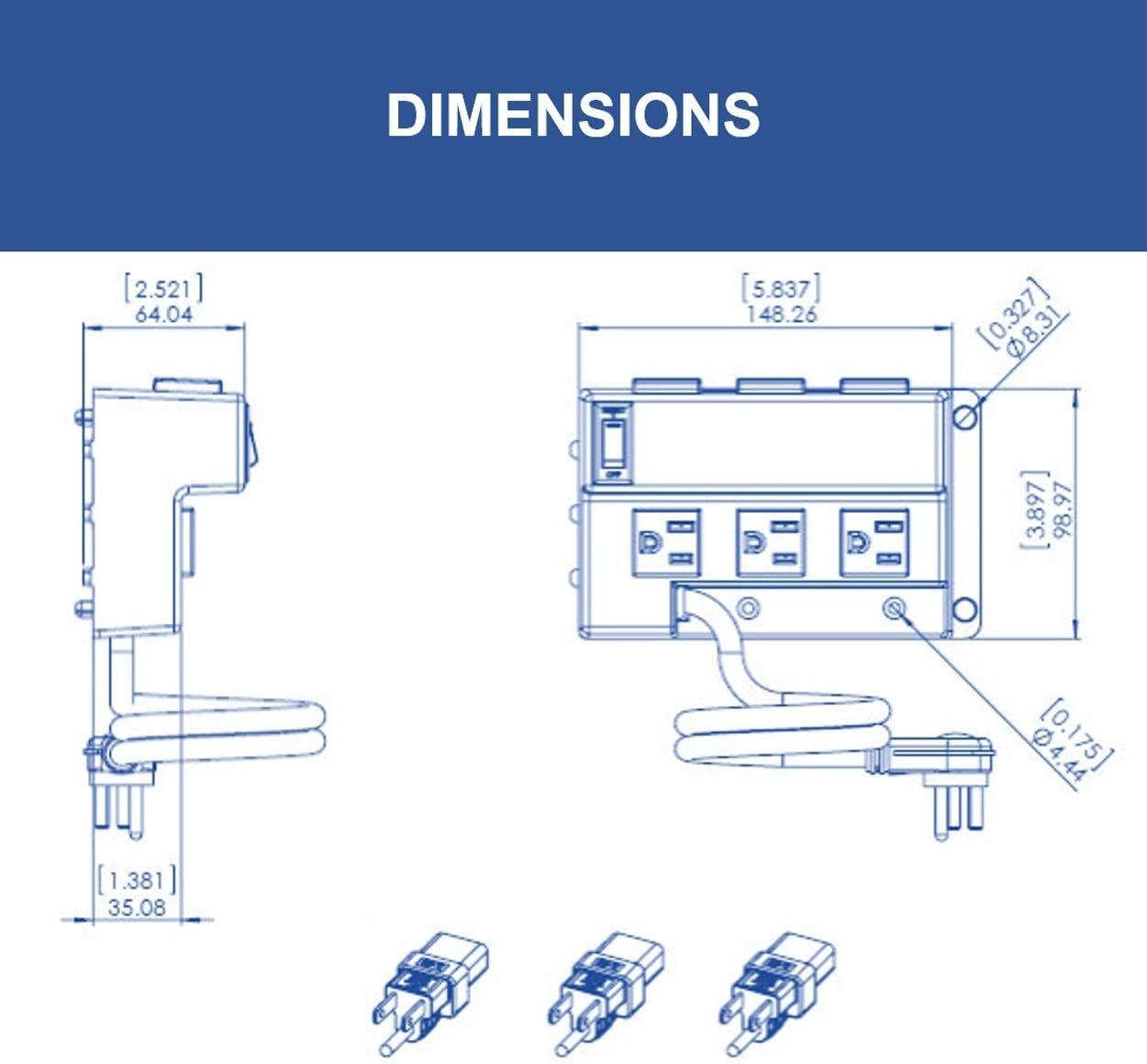 Módulo de Regleta Eléctrica de Medio Ancho