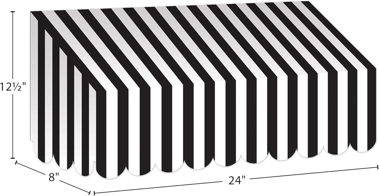 Teacher Created Resources Black & White Stripes Awning (TCR77505)