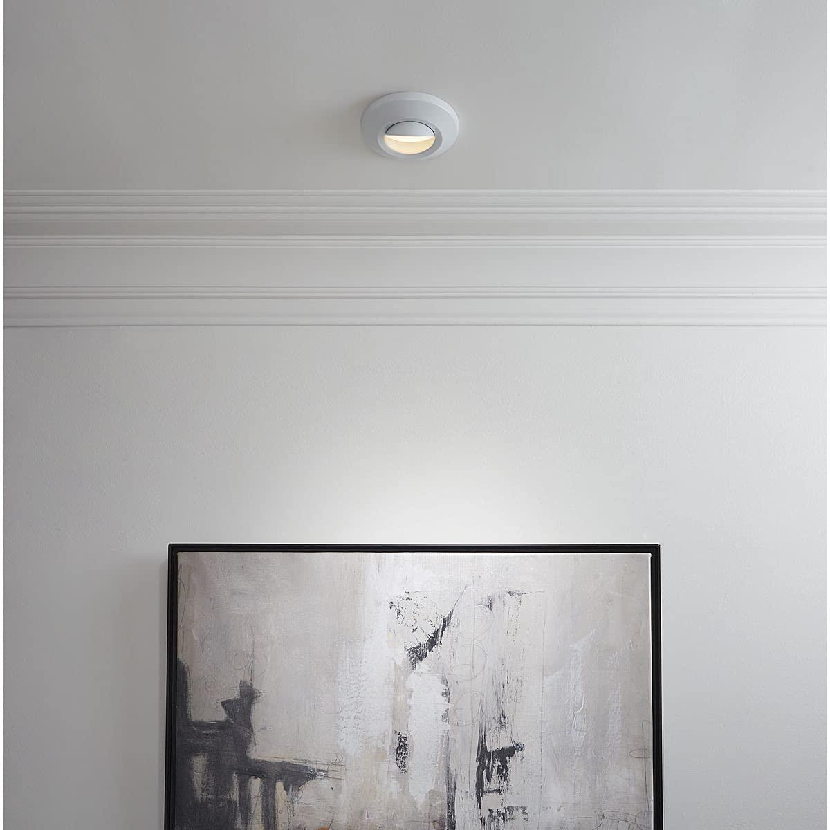Progress Lighting, Intrinsic Collection, 1-Light Surface Mount, Satin White, Eyeball Downlight