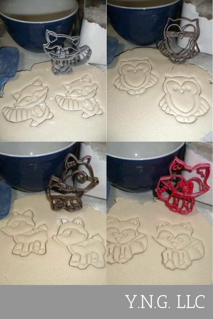 Baby Woodland Animals Red Plastic Cookie Cutters Set