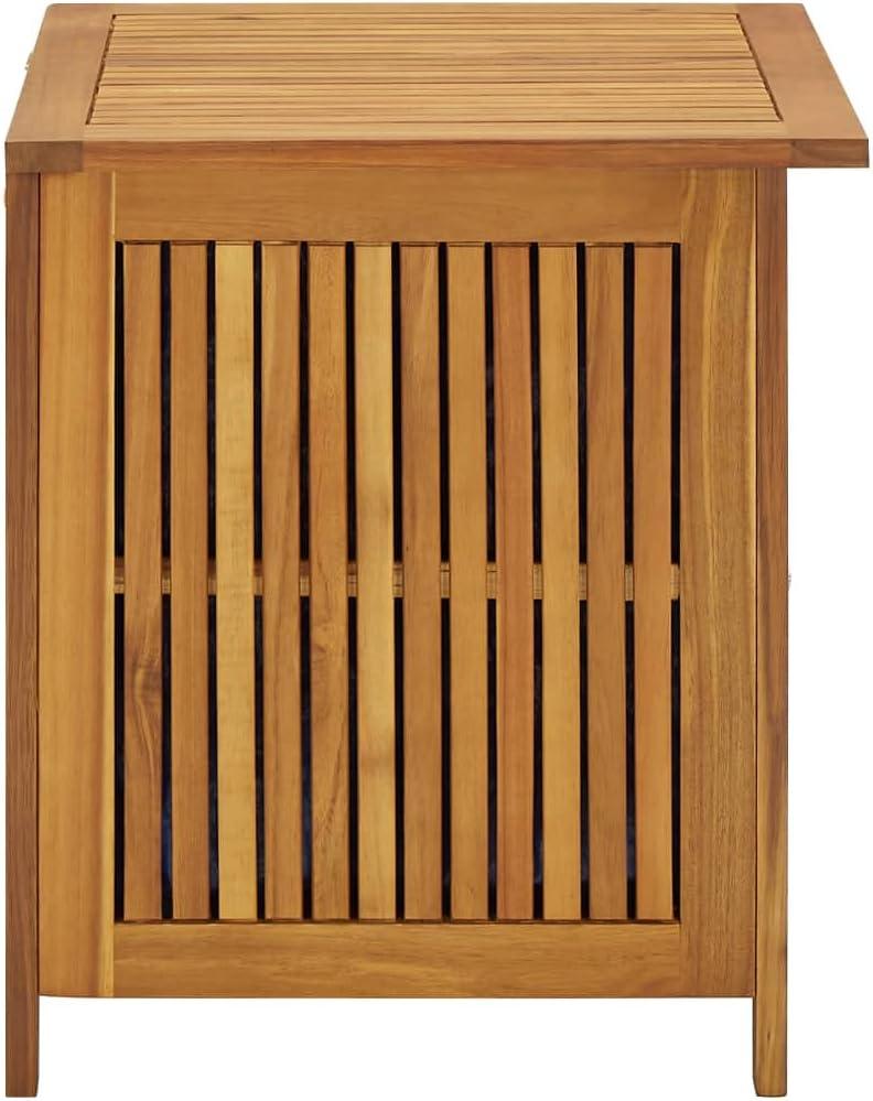 Acacia Wood Patio Storage Box with Water-Resistant Bag