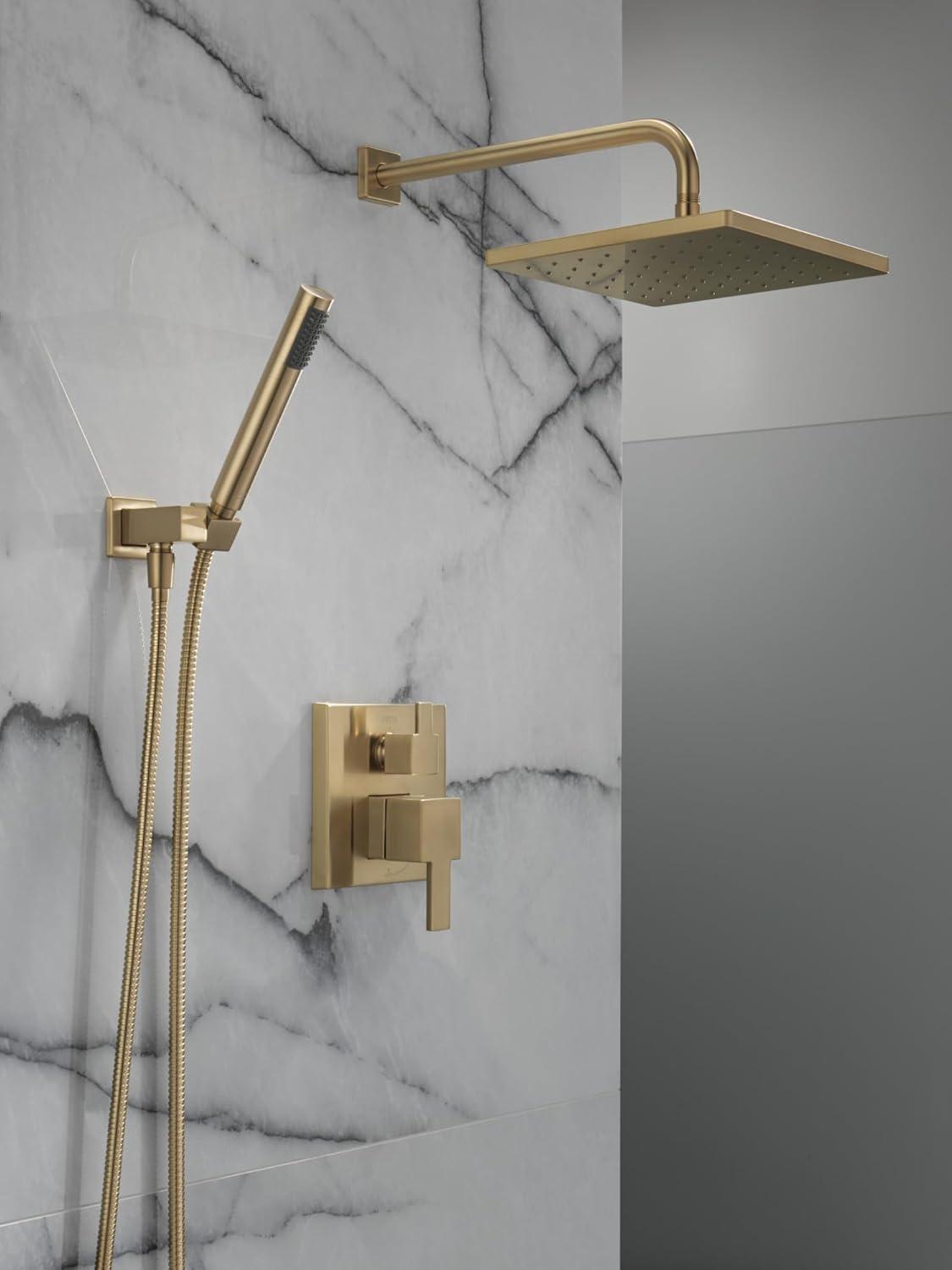 Modern Raincan Square Shower System, Rain Shower Head with Handheld Spray, Shower Faucet Set
