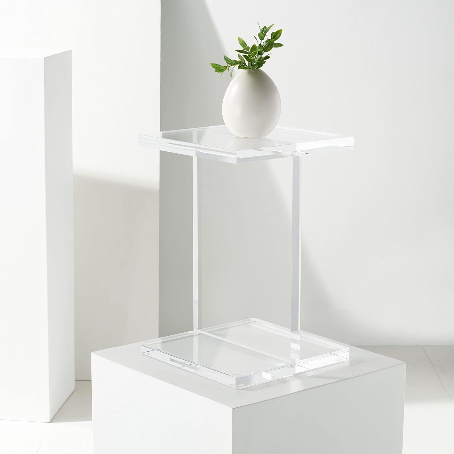 Jennabeth Clear Acrylic Rectangular Accent Table