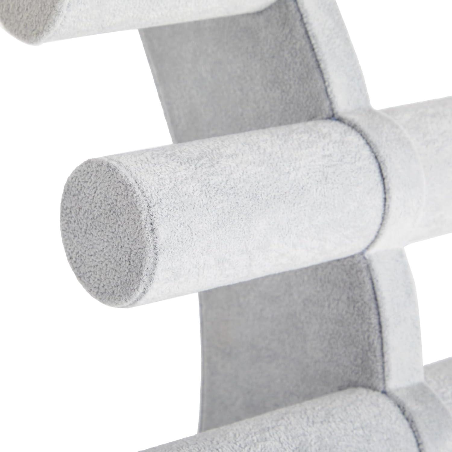 Juvale Velvet 3-Tier Jewelry Holder for Necklaces and Bracelets - Organizer Tower and Display for Selling (Gray)