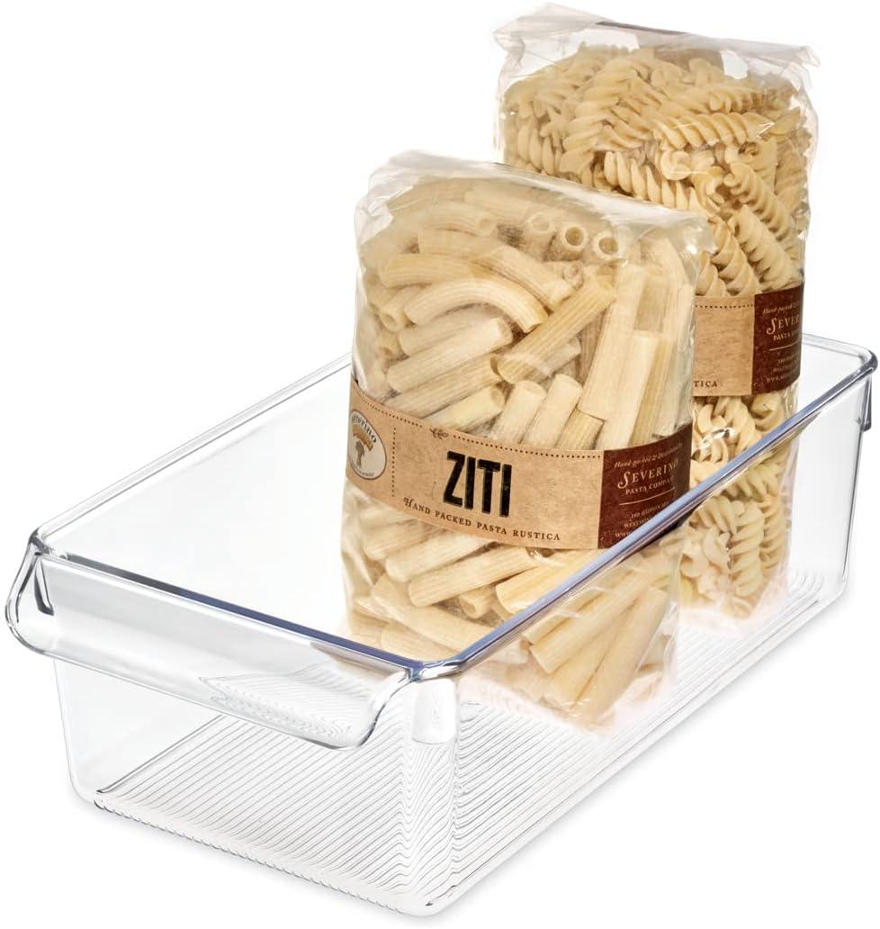 iDesign Clear Storage Bin 3.5 in. H X 6 in. W X 11.5 in. D Stackable