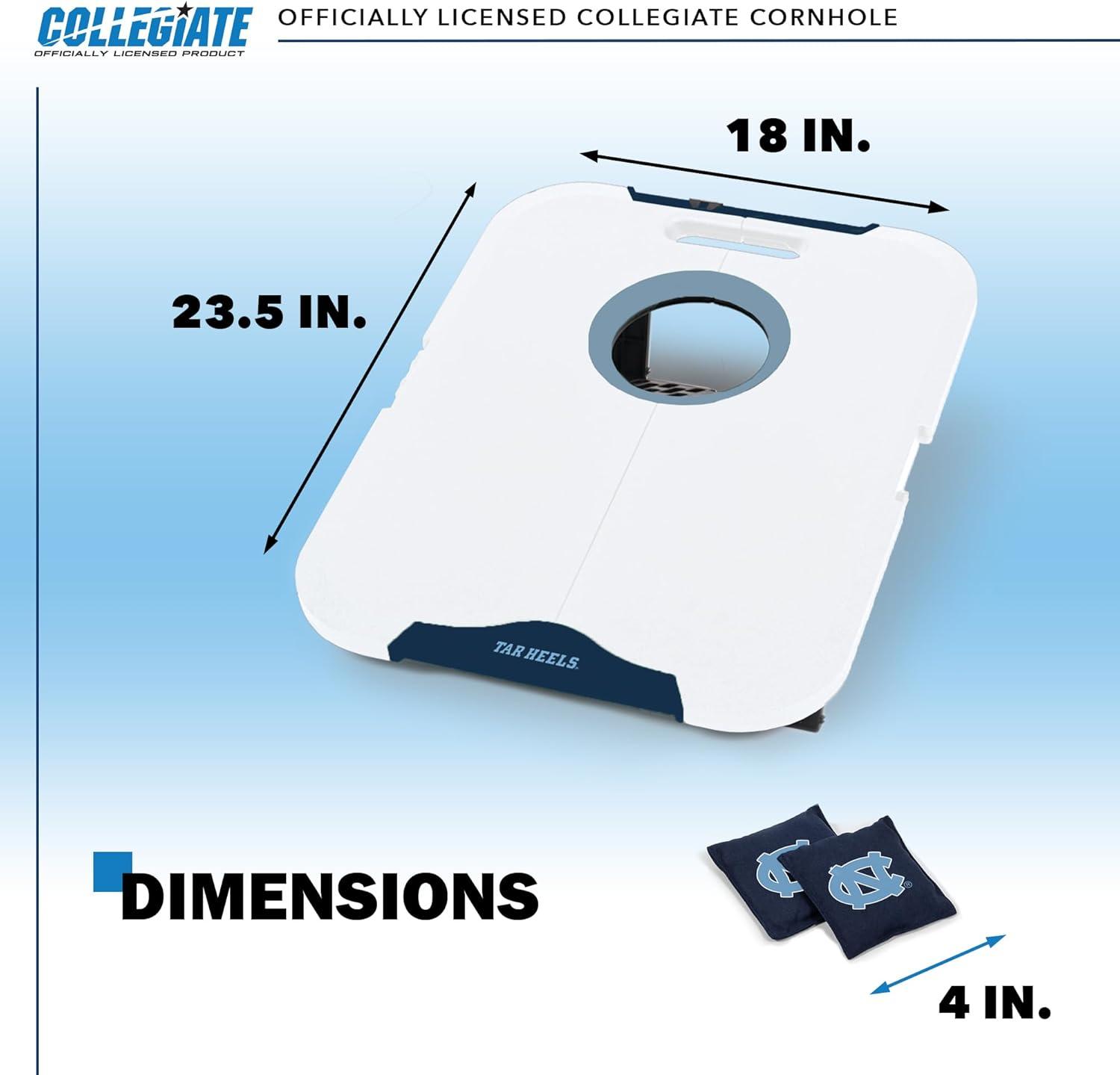 NCAA North Carolina Tar Heels All-Weather Travel Cornhole Set