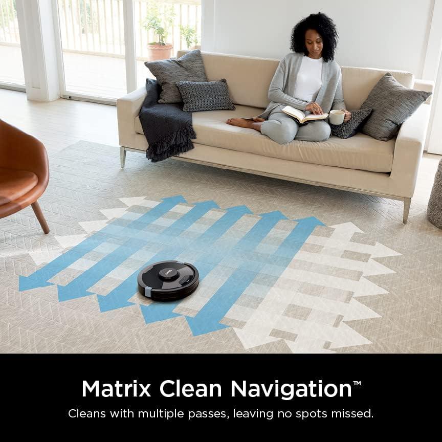 Shark AI Ultra Robot Vacuum and Mop with Matrix Clean Navigation, CleanEdge Technology, Perfect for Pet Hair, Compatible with Alexa, Black (Renewed)