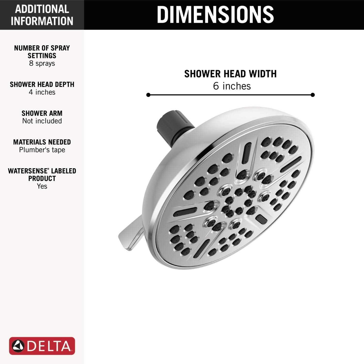 Chrome Multi-Head Adjustable Wall Mounted Shower Head