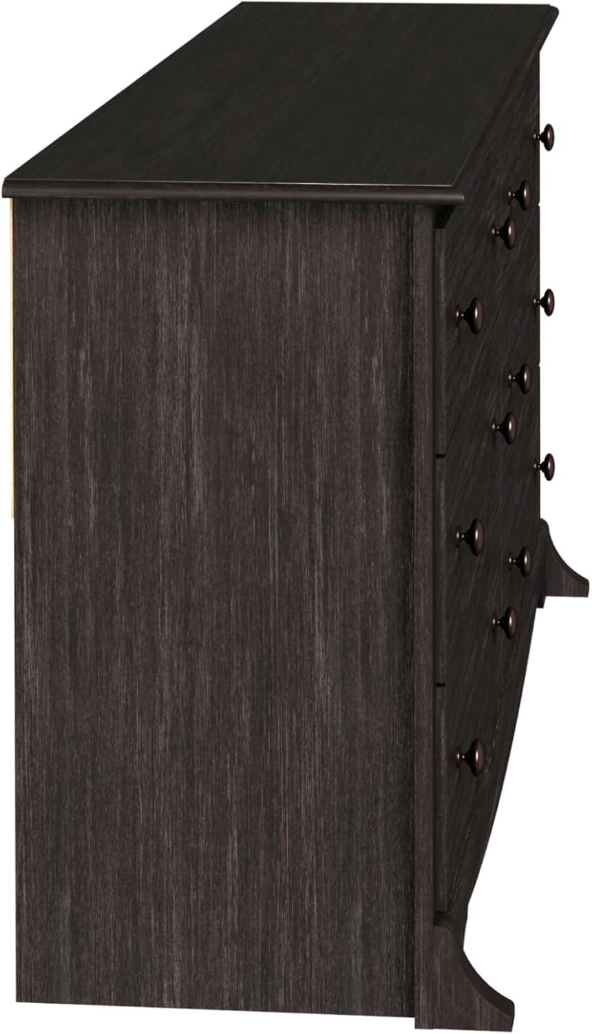 6 Drawers Riverdale Dresser Washed Black - Prepac: Modern Storage Furniture for Home