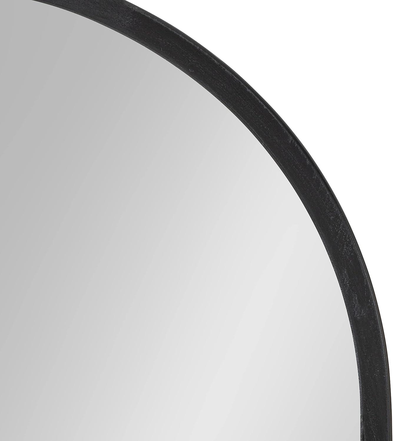 16" x 48" Valenti Tall Framed Arch Mirror Black - Kate and Laurel