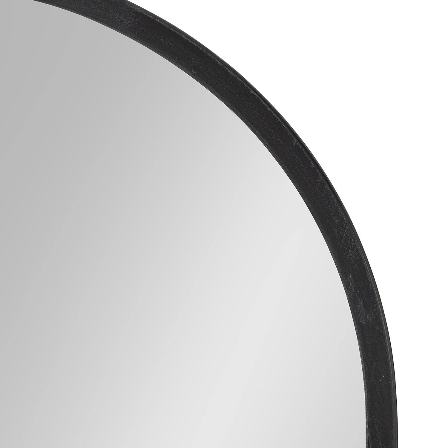 16" x 48" Valenti Tall Framed Arch Mirror Black - Kate and Laurel