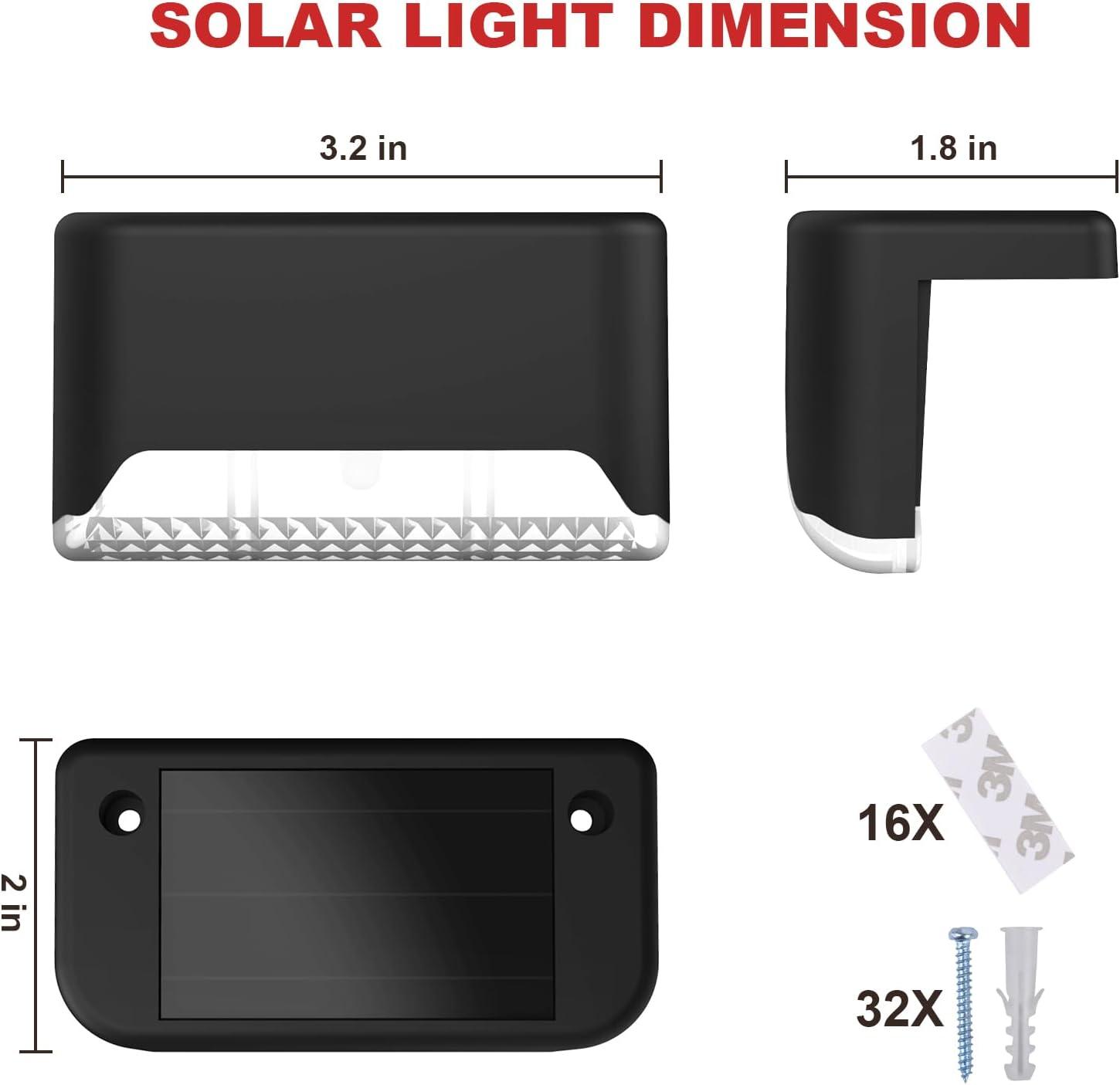 Black Solar Powered LED Deck and Fence Lights Multipack