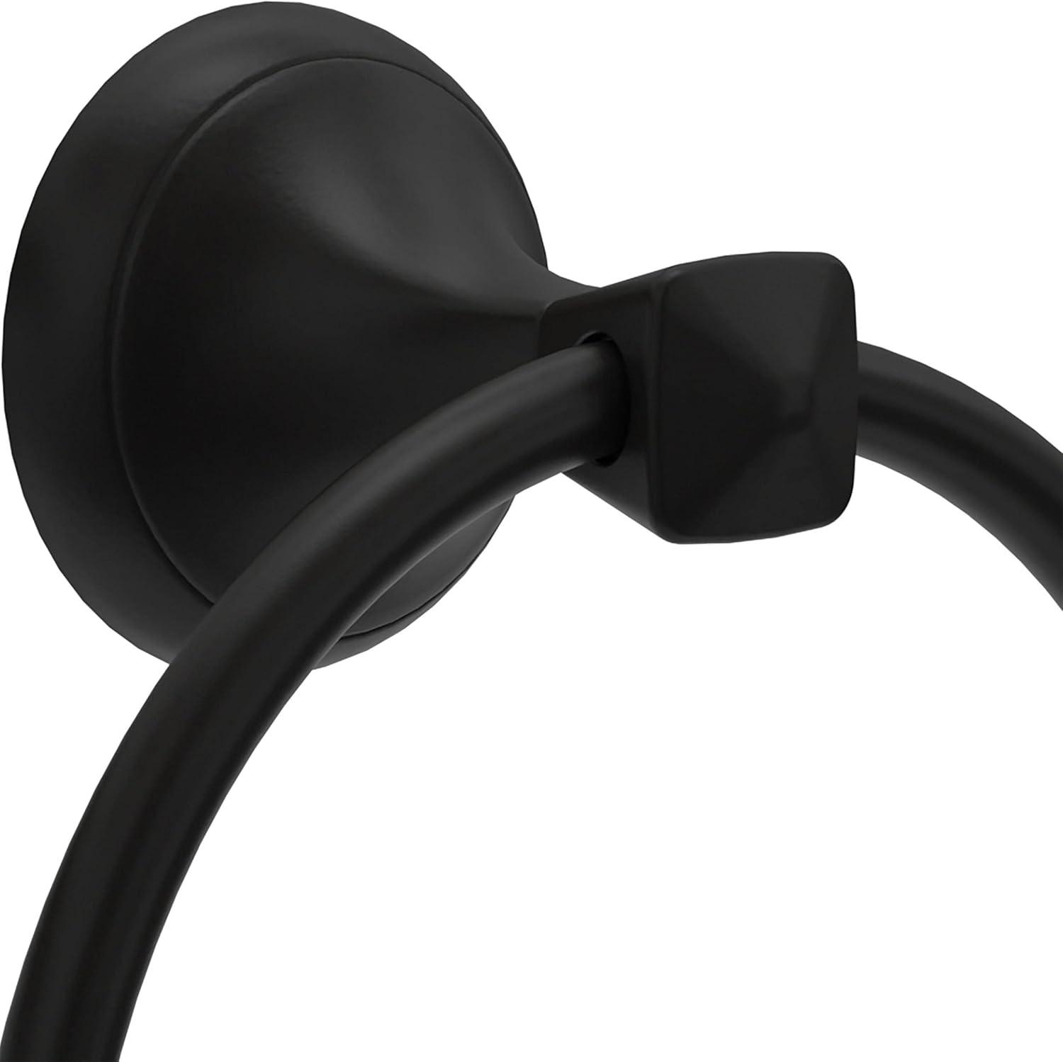 Matte Black Wall Mounted Towel Ring