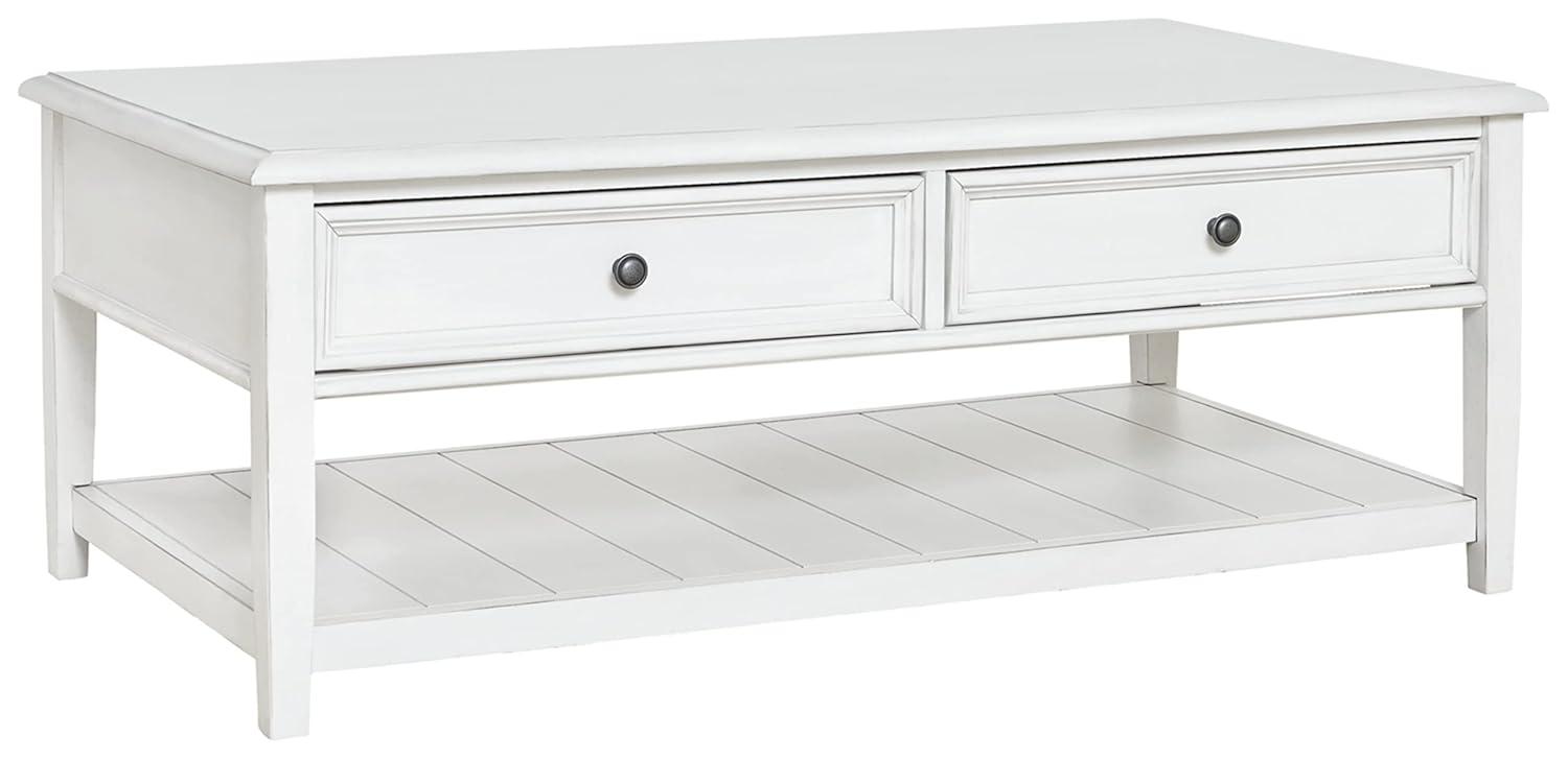 Signature Design by Ashley Contemporary Kanwyn Coffee Table, Whitewash